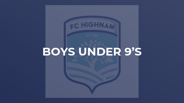 Boys Under 9’s