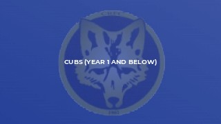 Cubs (Year 1 and below)