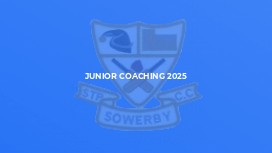 Junior Coaching 2025