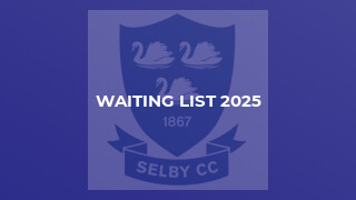Waiting List 2025