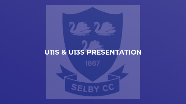 U11s & U13s Presentation
