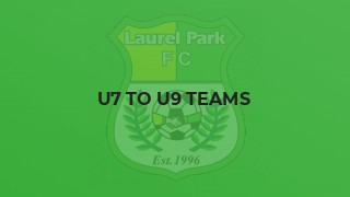 U7 to U9 Teams