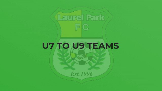 U7 to U9 Teams