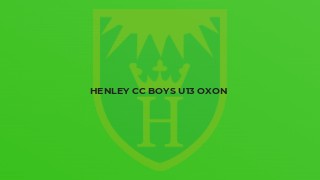 Henley CC Boys U13 Oxon