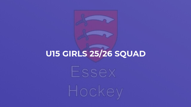 U15 Girls 25/26 Squad