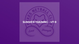 Summer Training - U7-9