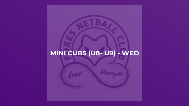 Mini Cubs (U8- U9) - Wed