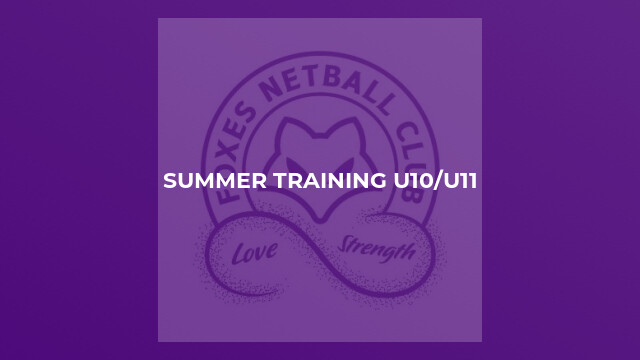 Summer Training U10/U11