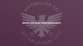 Boys U13 MW Performance
