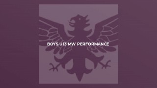 Boys U13 MW Performance