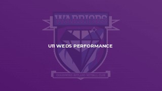 U11 Weds Performance