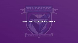 U16A Weds Performance