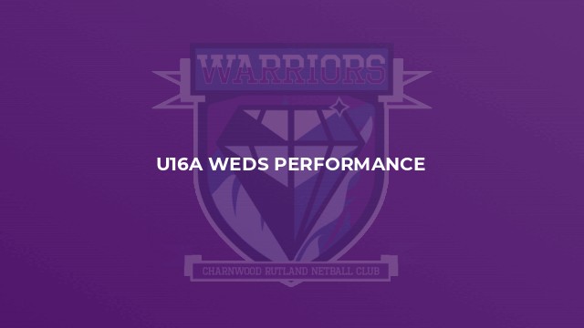 U16A Weds Performance