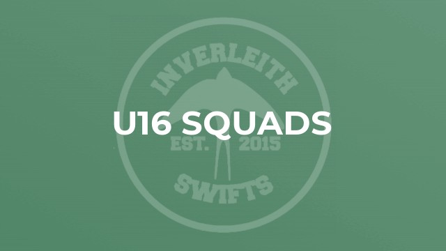 U16 Squads