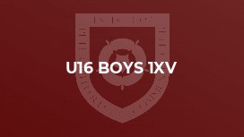 U16 Boys 1XV