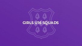 Girls U16 Squads