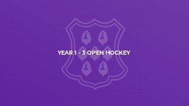 Year 1 - 3 Open Hockey