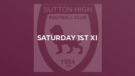 Saturday 1st XI