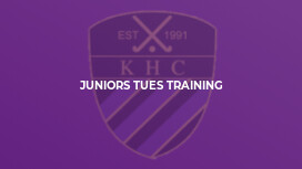 Juniors Tues Training