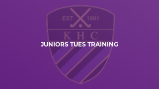 Juniors Tues Training