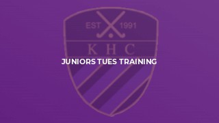 Juniors Tues training