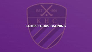 Ladies Thurs Training