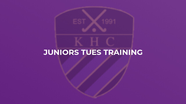 Juniors Tues Training