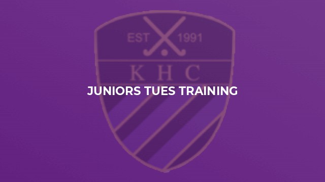 Juniors Tues training