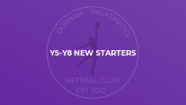 Y5-Y8 New Starters