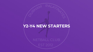 Y2-Y4 New Starters