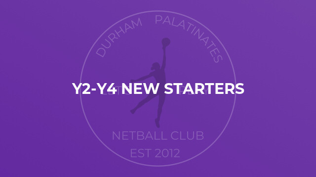 Y2-Y4 New Starters
