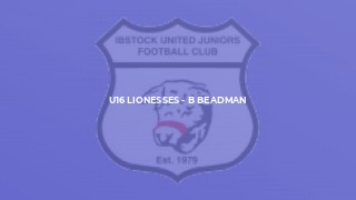 U16 LIONESSES - B BEADMAN