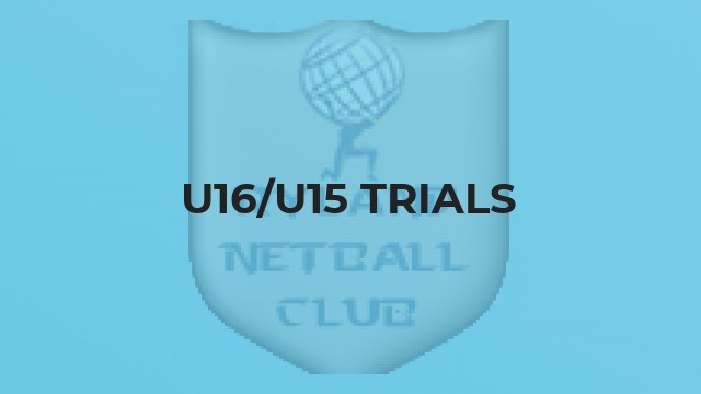 U16/U15 Trials