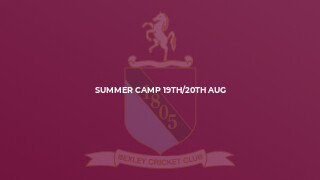 Summer Camp 19th/20th Aug