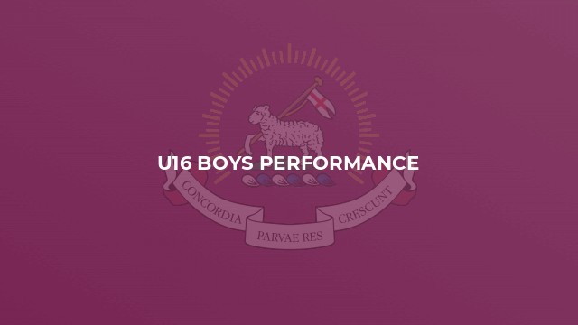 U16 Boys Performance