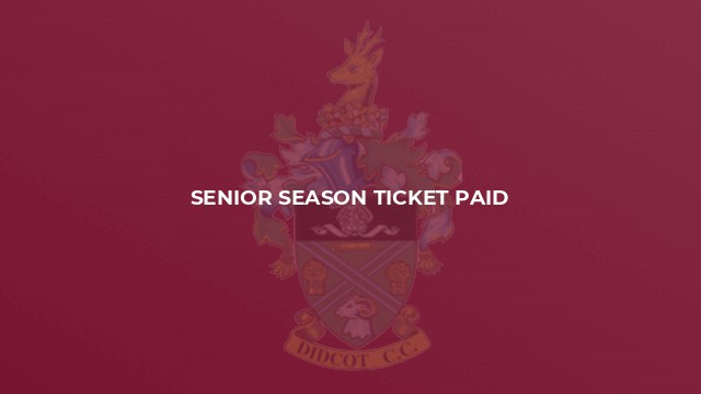 Senior Season Ticket Paid