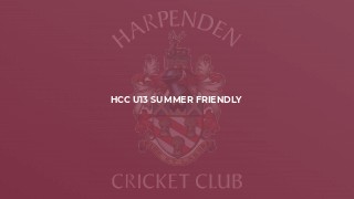 HCC U13 Summer Friendly