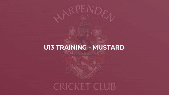 U13 Training - Mustard