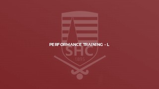 Performance training - L