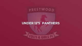 Under 12’s  Panthers