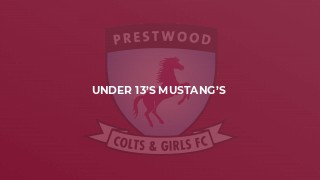 Under 13’s mustang’s