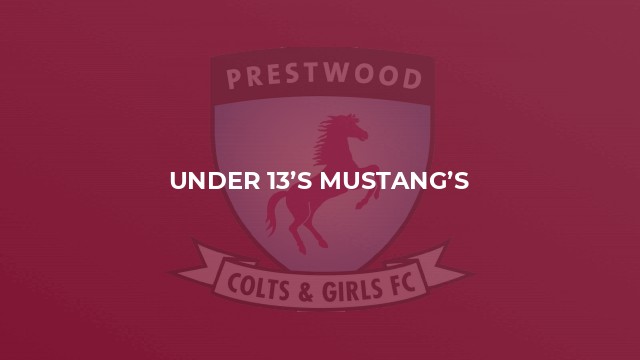 Under 13’s mustang’s