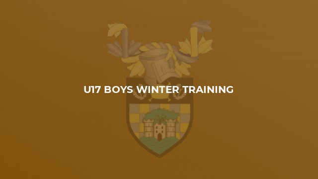 U17 Boys Winter Training