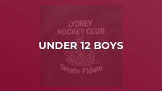 Under 12 boys