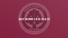 Boy born 1.9.12-31.8.13