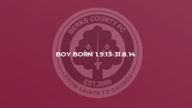 Boy born 1.9.13-31.8.14