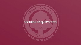 U12 Girls Enquiry (yr 7)