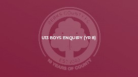 U13 Boys Enquiry (yr 8)