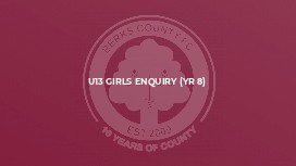 U13 Girls Enquiry (yr 8)
