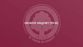 U15 Boys Enquiry (yr 10)